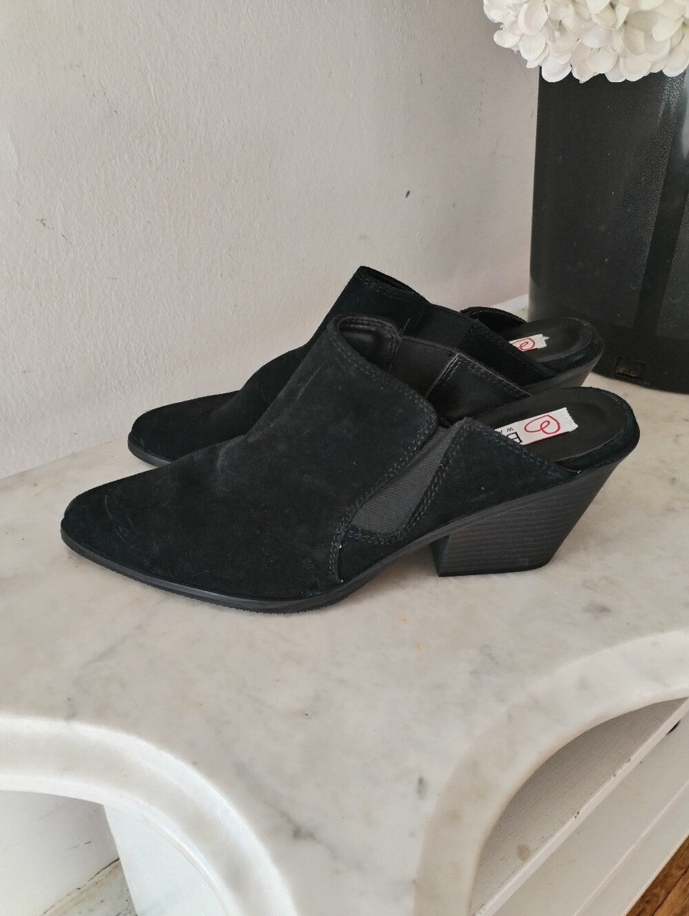 Blondo Norma Mule (Women) Western coastal cowgirl slip on black bootie 9M